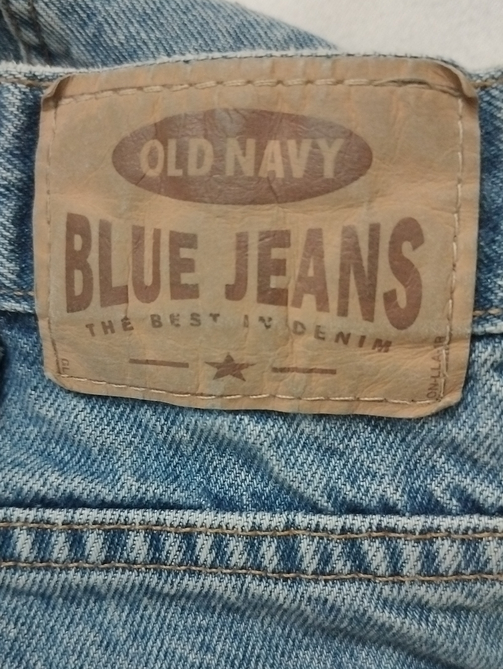 Men's VTG Old Navy Straight Leg Classic Denim Jeans 35x32, Light/Med Blue Wash - Picture 7 of 16